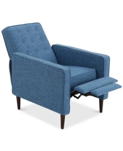 Shop Noble House Wadena Recliner Club Chair In Blue