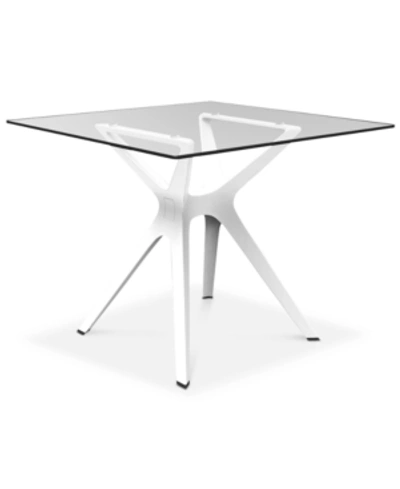 Shop Furniture Vela Indoor/outdoor Table With Tempered Glass In White