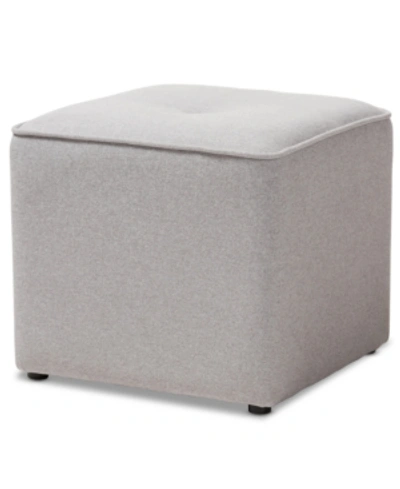 Furniture Corinne Ottoman In Light Grey