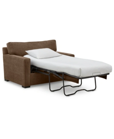 Furniture Radley 54" Fabric Chair Bed, Created For Macy's In Heavenly Cafe Brown