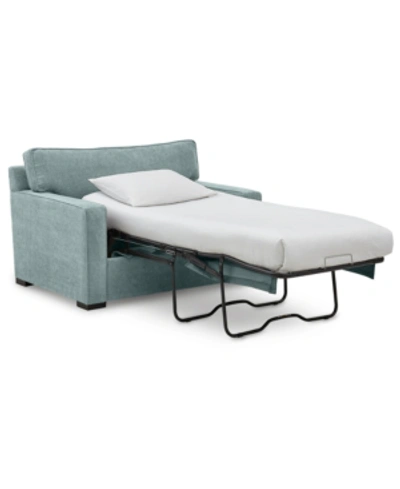 Furniture Radley 54" Fabric Chair Bed, Created For Macy's In Heavenly Robinsegg Blue