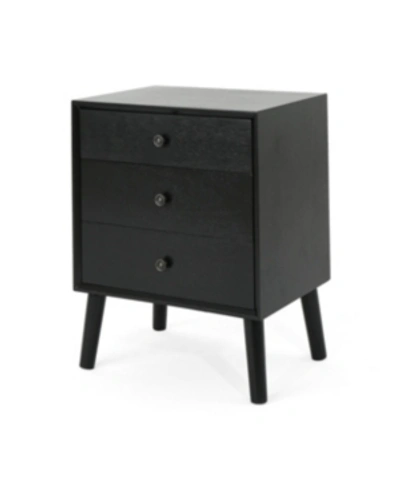 Noble House Moriah Mid-century Modern Faux Wood Cabinet