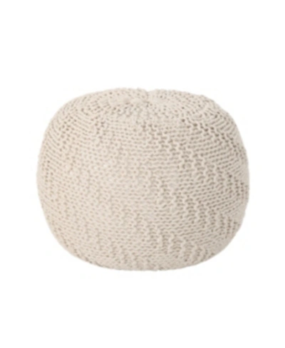 Shop Noble House Hershel Pouf In Beige