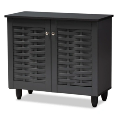 Shop Furniture Winda 2-door Cabinet In Dark Grey