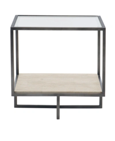 Shop Bernhardt Harlow Metal Square End Table In Neutrals