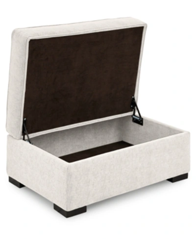 Furniture Radley 36" Fabric Chair Bed Storage Ottoman, Created For Macy's In Heavenly Oyster Ivory