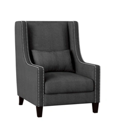 Furniture Verona Wingback Chair In Dark Gray