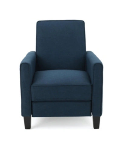Shop Noble House Darvis Recliner In Dark Blue