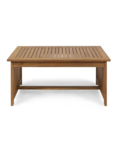 Noble House Carolina Outdoor Coffee Table In Tan