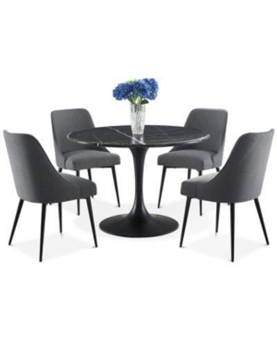 Shop Steve Silver Colfax 5-pc. Dining Set, (round Table & 4 Side Chairs)