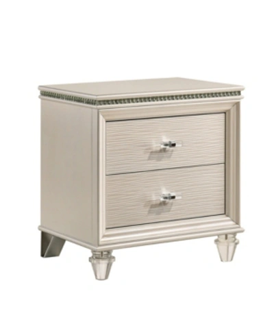 Shop Furniture Of America Shayer Pearl 2-drawer Nightstand In Off-white