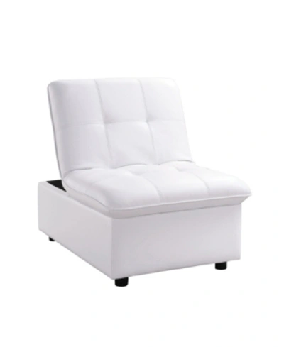 Shop Furniture Of America Medary Tufted Futon Chair In White
