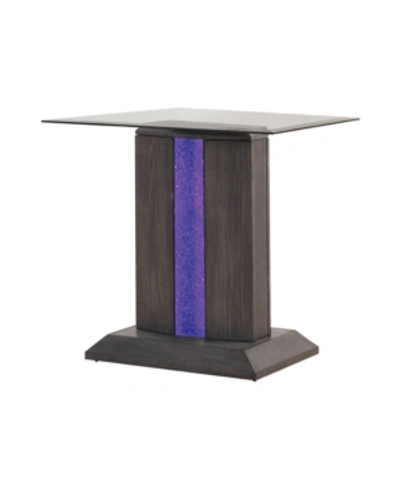 Shop Furniture Of America Aricelle Led Lights End Table In Gray