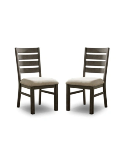 Shop Furniture Of America Volney Padded Side Chairs (set Of 2) In Gray