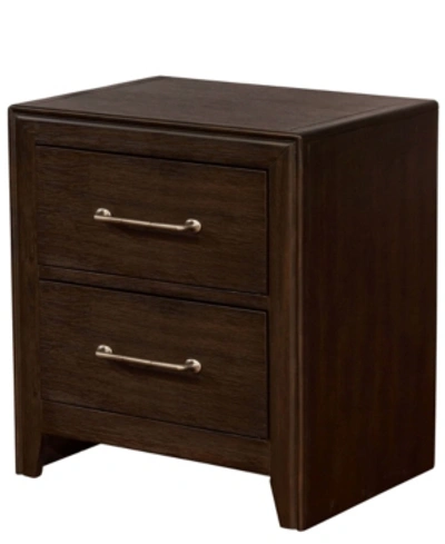 Shop Furniture Of America Caribou 2-drawer Nightstand In Brown