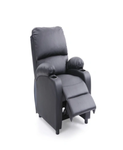 Shop Furniture Recliner With 2-cup Holders In Black