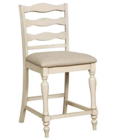 Shop Furniture Of America Closeout Steph Antique White Pub Chair (set Of 2) In Natural