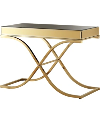 Shop Furniture Of America Xander Mirrored Console Table In Yellow