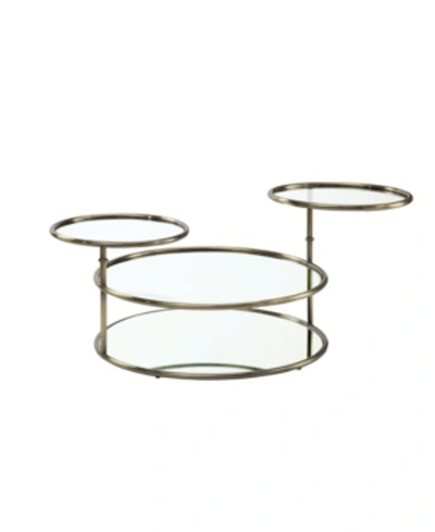Shop Furniture Of America Closeout Loli Glass Top Coffee Table In Brass