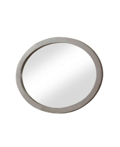 Furniture Of America Adelie Modern Oval Mirror In Grey