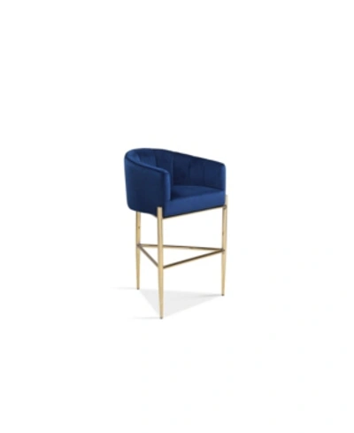Shop Chic Home Cyrene Bar Stool In Navy