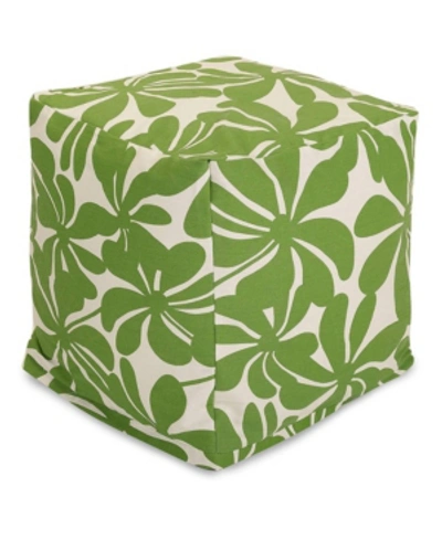 Shop Majestic Home Goods Pentation Ottoman Pouf Cube 17" X 17" In Sage