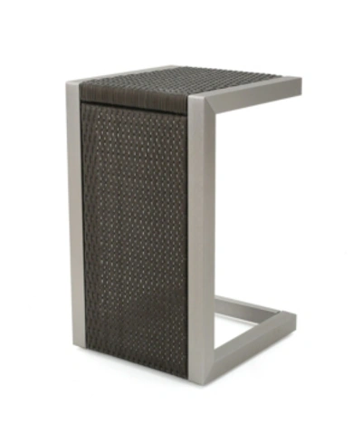 Shop Noble House Miller Outdoor Side Table In Gray