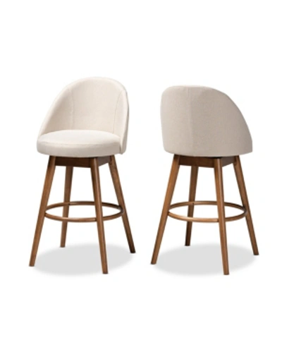 Furniture Carra Bar Stool, Set Of 2 In Beige