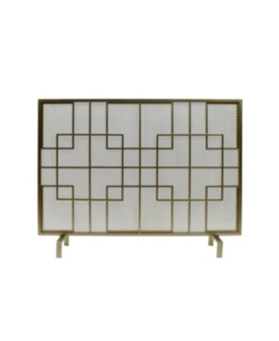 Shop Noble House Alamance Folding Screen In Gold