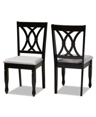 Furniture Lenoir Transitional 2 Piece Dining Chair Set With Seat In Gray