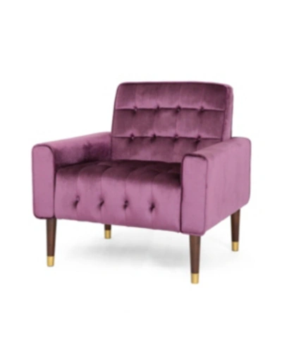 Shop Noble House Bourchier Accent Chair In Purple