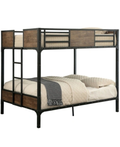 Shop Furniture Of America Remiro Metal Full Over Full Bunk Bed In Dark Brown
