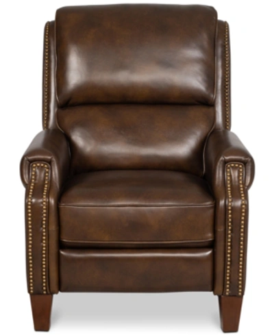 Furniture Arianlee Leather Push Back Recliner In Springfield Chocolate