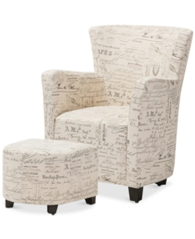 Shop Furniture Rixenda Club Chair And Ottoman Set In Beige