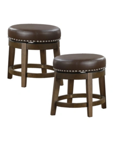 Furniture Chromis 18" Stool (set Of 2) In Brown