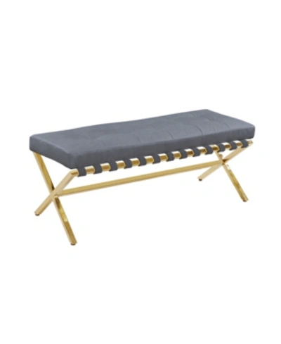 Shop Chic Home Claudio Bench In Gray