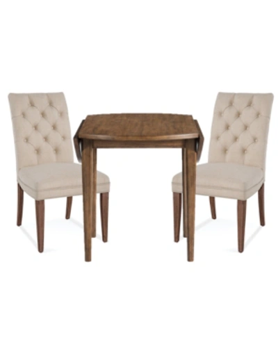 Shop Furniture Lilah Dining , 3-pc. Set (table & 2 Upholstered Back Parsons Chairs)