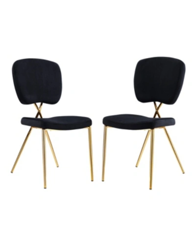 Shop Chic Home Chrissy Dining Chair, Set Of 2 In Black