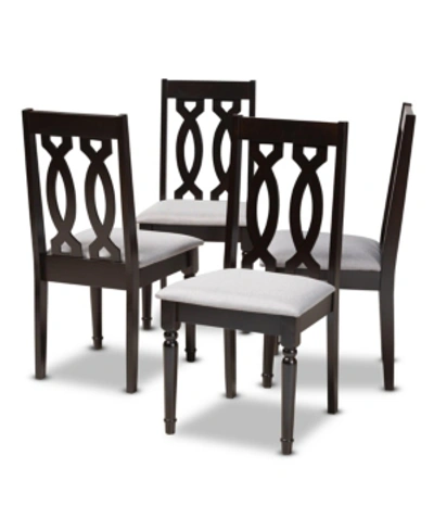 Furniture Cherese Dining Chair, Set Of 4 In Gray