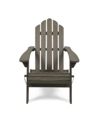 Shop Noble House Hollywood Outdoor Adirondack Chair In Grey