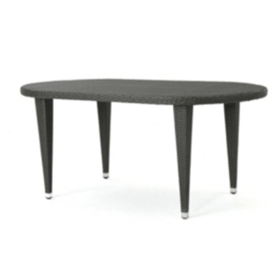 Shop Noble House Dominica Outdoor Dining Table In Grey