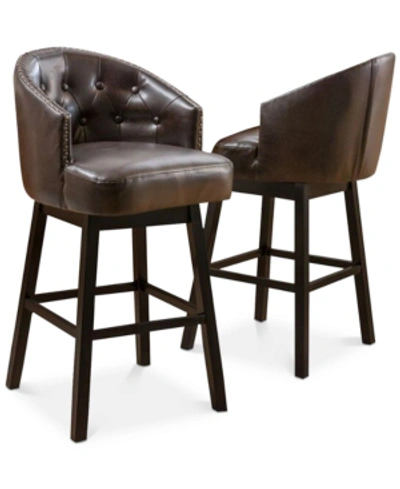 Noble House Pantan Bar Stools (set Of 2) In Brown