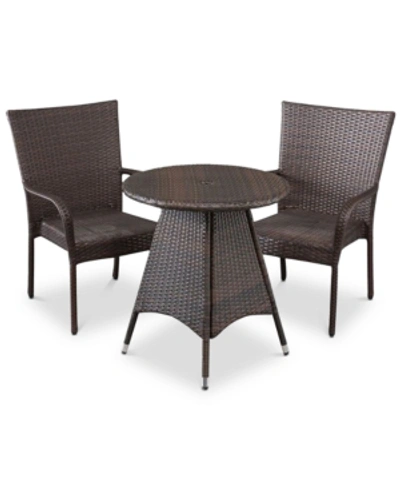 Noble House Chiese 3-pc. Bistro Set In Brown