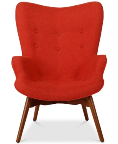 Shop Noble House Perlie Contour Chair In Orange