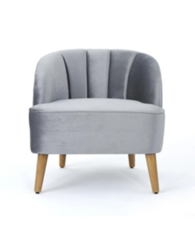 Shop Noble House Amaia Club Chair In Pewter