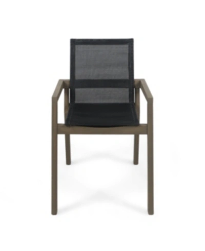 Shop Noble House Belfast Outdoor Dining Chair In Grey