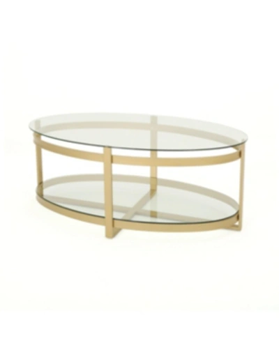 Shop Noble House Plumeria Tempered Glass Coffee Table