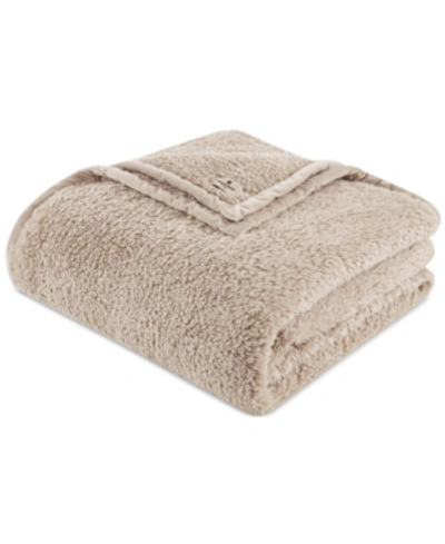 Woolrich Burlington Twin Berber Blanket Bedding In Tan