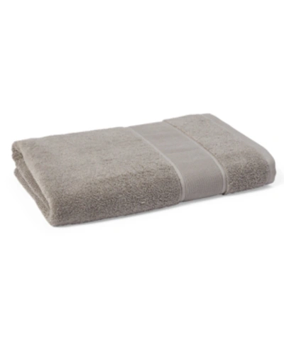 Shop Lauren Ralph Lauren Sanders Solid Antimicrobial Cotton Bath Towel, 30" X 56" In Pewter Grey