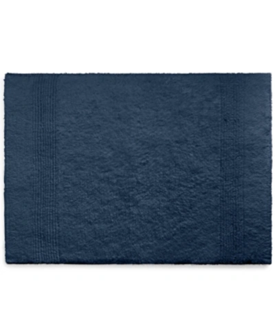 Ralph Lauren Sanders Cotton Bath Rug, 21" X 34" In Navy